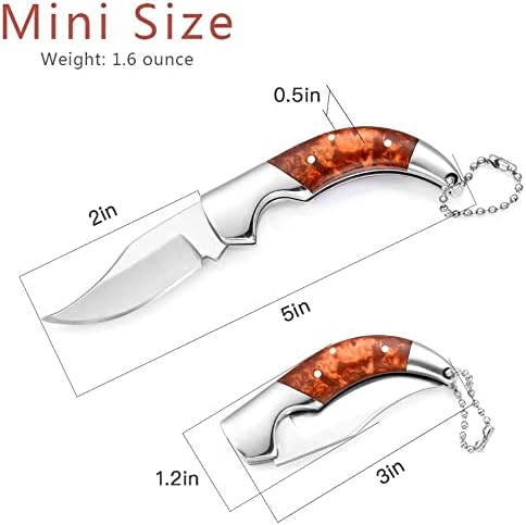 Small Pocket Knife for Men and Women, Blade Length 2in