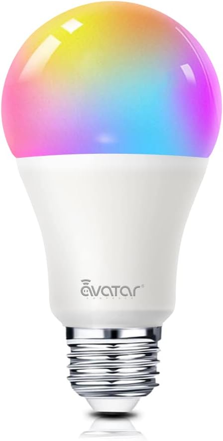 Bulb,E26 6.5W Dimmable AvatarControls Wifi Smart LED RGB Multi-color Changing Home Light,Compatible with Alexa/Google