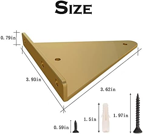4 4 3 inches 2 inches Set Floating Shelf Bracket Pcs for Small Floating Wood Shelves, x Shelf Brackets with Anchor