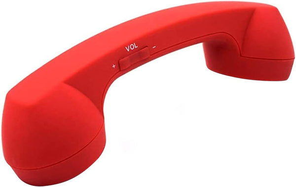 Retro Phone Handset with Wireless Bluetooth and USB Handsets, Comfortable Call, Radiation-Proof for Cell Phones (Red)