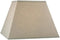 Upgradelights Beige Linen Square Mission Style Nickel Clip On Chandelier Lampshade (Beige