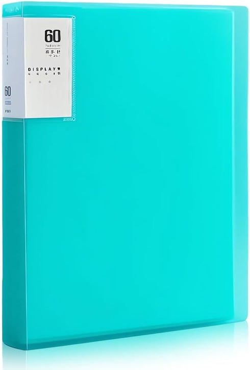 M&G 60 Pocket Binder with Plastic Sleeves, A4 Portfolio Folder with Clear Sheet Protectors for Artwork Office (Green)