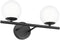 New Bathroom 2 Vanity Light Fixtures Brushed Black Milk White Globe Glass