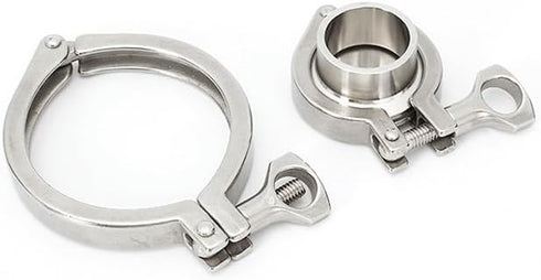 HNIGLLEEHN 1pc 304 Applications(19mm) Stainless Steel Tri Clamp Weld Ferrule Kit - Quick-Fit Clamp for Food, Beverage