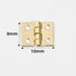 LiZEROGDAX 50Pcs 10 8mm 180 Gold x Mini Dollhouse Hinges Degree Tiny Hinge for Miniature Furniture Jewelry Box, Small