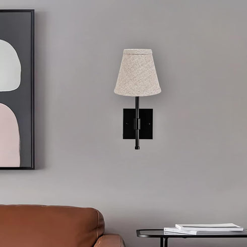Bulb, 3x6x5 Inch, Set 2 (2 Pack) Double Mini Small Brown Barrel Lamp Shades Clip On TOOTOO STAR Barrel Fabric Lampshade