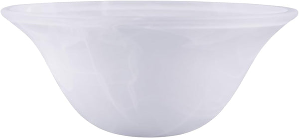 WEIYOUDJ Alabaster White Glass Lamp Shade for Floor lamp,12" Diameter x 5.1" High,