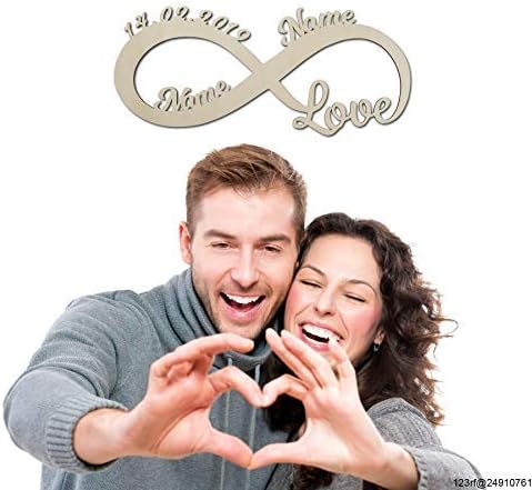 Namofactur Personalized Infinity love Sign - You and Me LED Night Light Sign - Personalized Valentine's day gifts