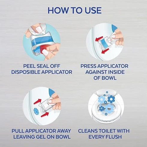 6 Pack Lysol Click Gel Automatic Toilet Bowl Cleaner, Gel Toilet Bowl Cleaner, for Cleaning and Refreshing, Ocean
