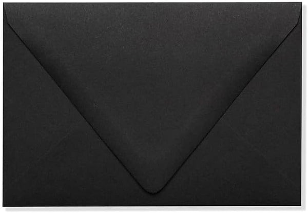 LUXPaper A4 Contour Flap Invitation Envelopes | 4 1/4" x 6 1/4" | Midnight Black | 80lb. Text | 50 Qty by LUXPaper