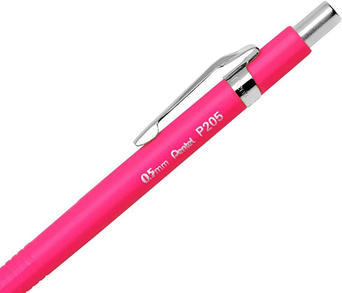 Pentel P205-F Sharp Mechanical Drawing Pencil, 0.5 mm, Barrel Pink