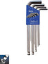 EKLIND 13709 Bright-Ball-Hex-L Key Allen Wrench - 9pc Set Metric MM Sizes 1.5-10 Long Series