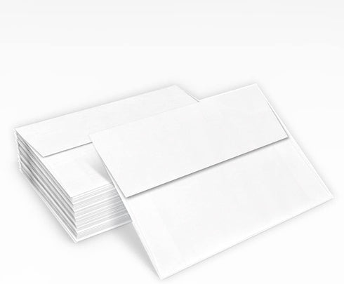 LUXPaper A2 Invitation Envelopes | 50 Qty | Peel & Press | 4 3/8" x 5 3/4" | White Linen | 80lb. Text