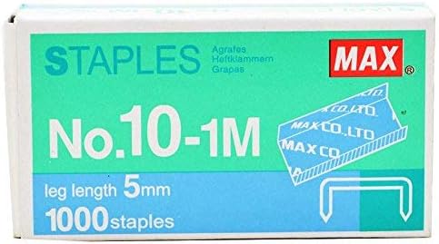 Max HD-10D Stapler with 2 Boxes of 10-1M Staples (2000)