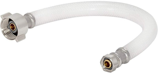 12 Inch Flexible Toilet Connector by Eastman, 7/8 Inch Ballcock x 3/8 Inch Compression