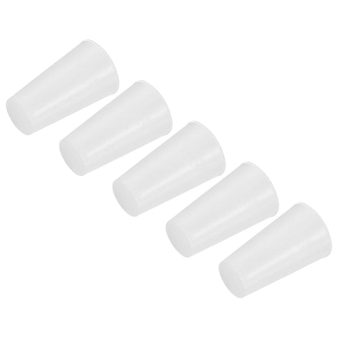 MECCANIXITY 40 Pieces Silicone Rubber Tapered Plug, 10mm to 15mm Solid White for Powder Coating and Laboratory Use
