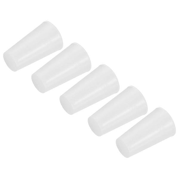 MECCANIXITY 40 Pieces Silicone Rubber Tapered Plug, 10mm to 15mm Solid White for Powder Coating and Laboratory Use