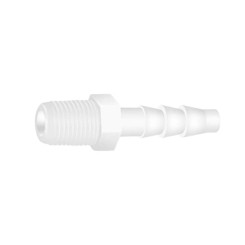 Quickun Plastic Hose Barb Fitting, 1/4" Barb to 1/4" Male Thread Adapter Union Fitting (Pack of 5)