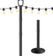 Sprimden 10FT String Light Poles for Outdoor Decor, Sturdy Light Pole with Hard