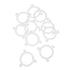 PRETYZOOM 10Pcs Lamp Adapter Converters Lampshade Reducing Rings for Indoor Lighting Fixtures