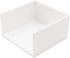 White Memo Holder, 3 x 3 PS Notepad Organizer, Sticky Notes Cube Holder for Home and Office