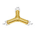 Joywayus 1/4" Hose Barb Y Shaped 3 Way Union Fitting for Water/Fuel/Air Intersection/Split Brass