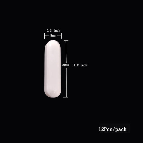 12Pcs PTFE Magnetic Stir Bar, Magnetic Stirrer Mixer Stir Bar 30mm/1.18 inch