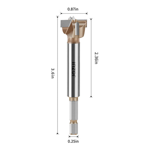 Drill Bit Set for Woodworking, 0.87inch Diameter Carbide Tipped Wood Hole Saw Auger Opener for Wood and Plastic