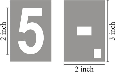 2 Inch Large Number Stencils for Painting - 11 Pack Reusable Templates for Curb Address, Crafts, and Wall Art