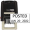 ExcelMark Posted - Self-Inking Rubber Date Stamp - Compact Size with Black Ink