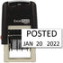 ExcelMark Posted - Self-Inking Rubber Date Stamp - Compact Size with Black Ink
