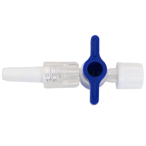 6pcs Disposable Medical Valve 2-Way Stopcocks with Luer Connections, Male Lock for DIY Experimental Research Projects