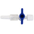 6pcs Disposable Medical Valve 2-Way Stopcocks with Luer Connections, Male Lock for DIY Experimental Research Projects