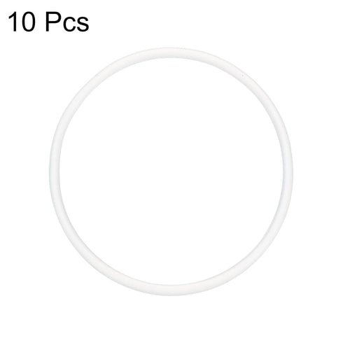 uxcell Silicone O-Rings, 34mm OD 31mm ID 1.5mm Width VMQ Seal Gasket for Pipe Repair, White, Pack of 10