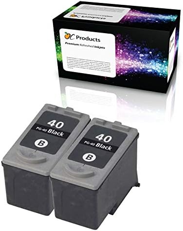 Remanufactured Ink Cartridge Replacement for Canon PG-40 for iP1800 MX310 MX300 MP470 MP460 MP210 MP190 (2 Black)
