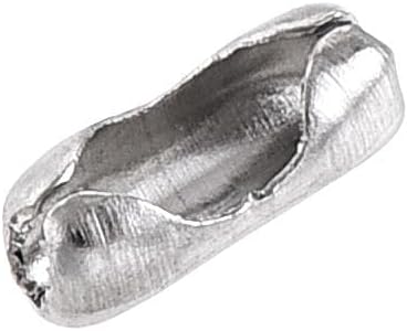uxcell Ball Chain Connector, Stainless Steel 1.5mm Ball Chains Clasp Crimp Clips Link, Pack of 100