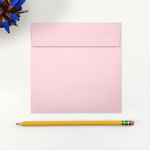 LUXPaper Candy Pink Square Invitation Envelopes | Peel & Press | 5 1/4" x 5 1/4" | 50 Qty | 80lb. Text