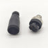 2Pcs M12 4 Pin Male Circular Connector, D Code Industrial IP67 Waterproof Sensor Straight Type Adapter