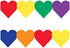 Hygloss Products Colored Hearts Die-Cut Bulletin Board Border - 3 x 36 Inch, 12 Pack
