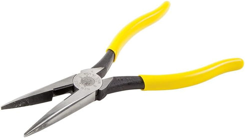 D203-8 8-Inch Klein Tools Needle Nose Pliers, Long Nose Side Cutters, Alligator Pliers with Extended Handles