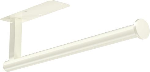 ASTOFLI Wall Mount Paper Towel Holder, Self Adhesive Under Cabinet, No Drilling, Stick On Kitchen Decor (White)