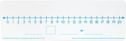Really Good Stuff Number Line Dry Erase Boards – Two-Sided 0-10 and 0-20 Number Line, 12”x4” (Set of 6)