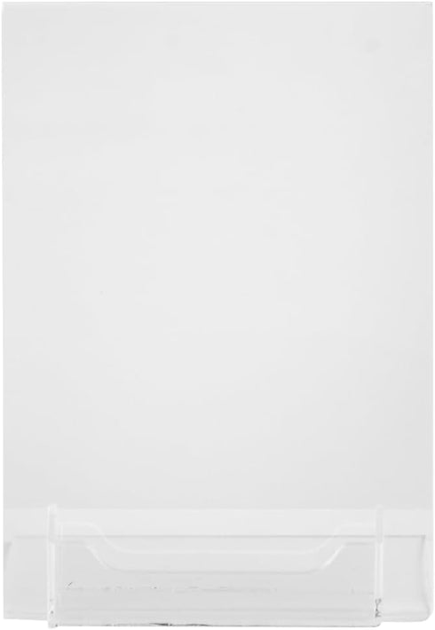 Dazzling Displays Clear Acrylic Slanted Sign Holder 8.5 x 11 - Slanted Picture Frame Holder for Office, Retail, Home