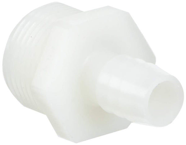 325HB-8-12N-pk10 Par-Barb Male Connector Fitting, Nylon, 1/2" Hose Barb x 3/4" Male NPT, White (Pack of 10)