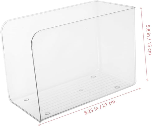 STOBOK 2pcs Transparent Bookends for Desk Organization Acrylic Book Management Stand for Books Magazines Documents