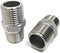 CONCORD 304 Stainless Steel 1/2" NPT Hex Nipple Home Brew - 2 Pack