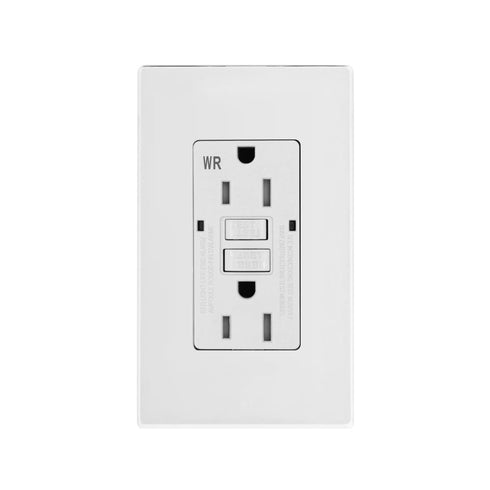 Micmi GFCI Outlet WR, Weather Resistant Tamper Resistant TR Receptacle, 15Amp 125 Volt
