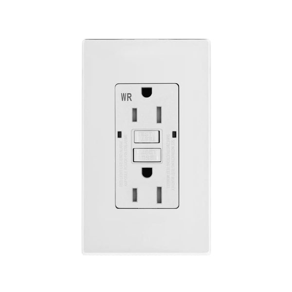 Micmi GFCI Outlet WR, Weather Resistant Tamper Resistant TR Receptacle, 15Amp 125 Volt