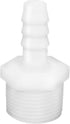 JoyTube 1/2" Barb X 3/4" NPT Male Thread Adapter - Plastic Hose Barb Fittings (Pack of 6)