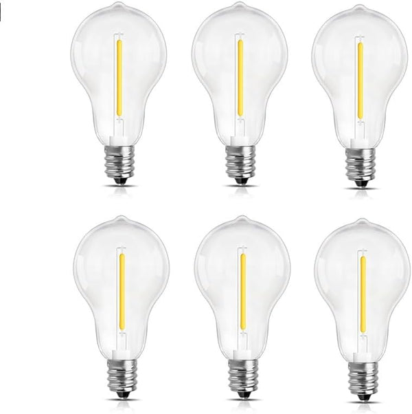 Larkvue A39 LED Replacement Bulbs for Outdoor String Lights, Shatterproof Waterproof Dimmable